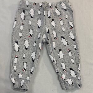 Carters - 6M - Grey Penguin Print Baby Pants
